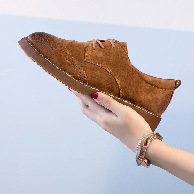 Genuine Leather Round Toe Shoes