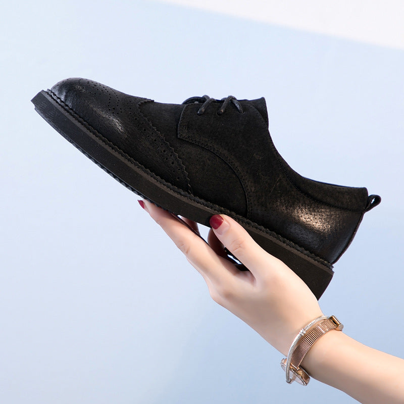 Genuine Leather Round Toe Shoes