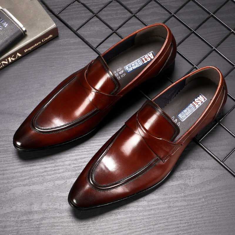 Vintage British Cowhide Leather Formal Business Shoes