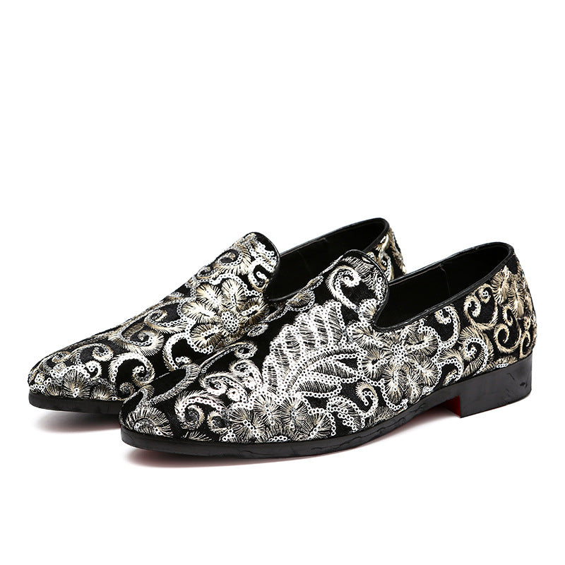 Vintage Embroidered Slip-On Shoes