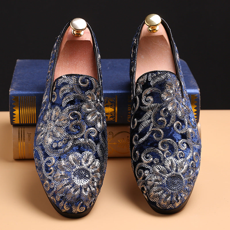 Vintage Embroidered Slip-On Shoes