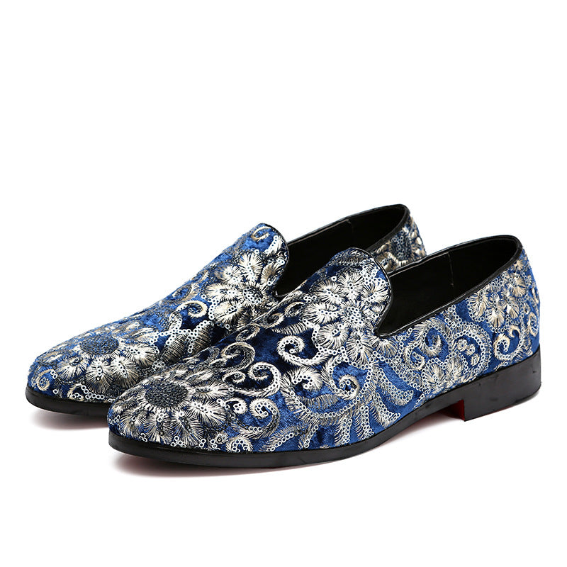 Vintage Embroidered Slip-On Shoes