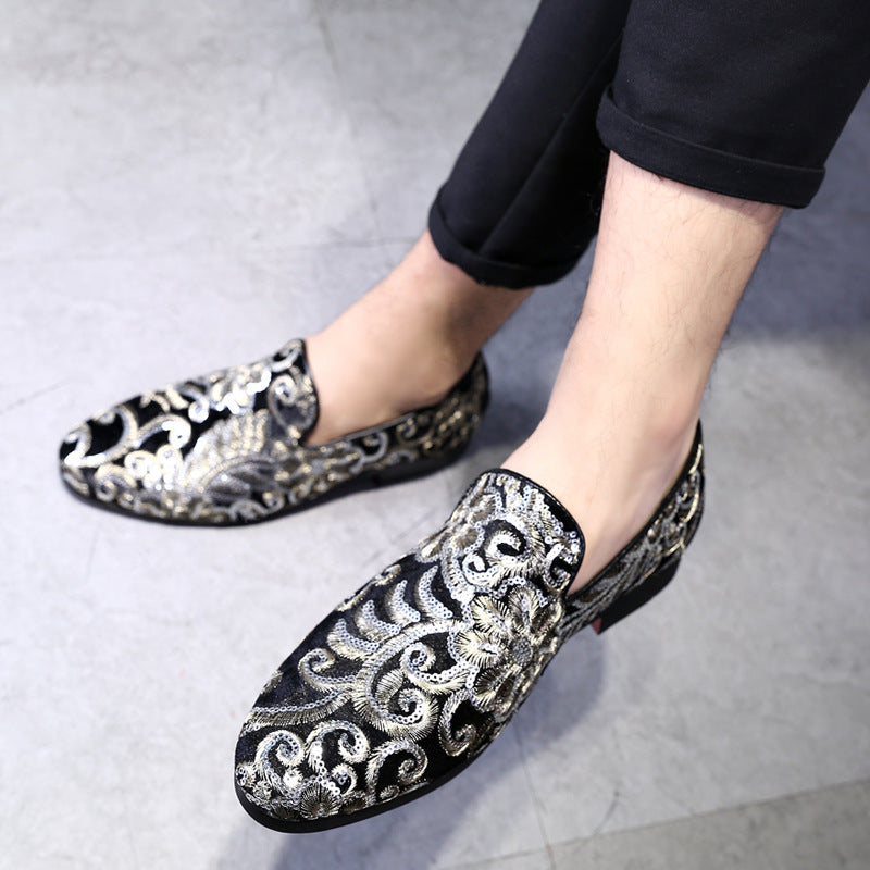 Vintage Embroidered Slip-On Shoes