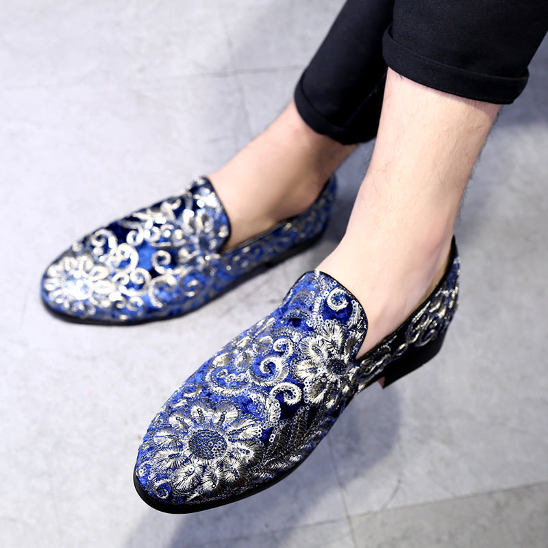 Vintage Embroidered Slip-On Shoes