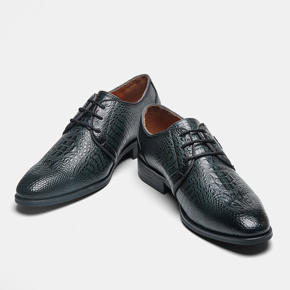 Vintage Leather Patterned Shoes for Men