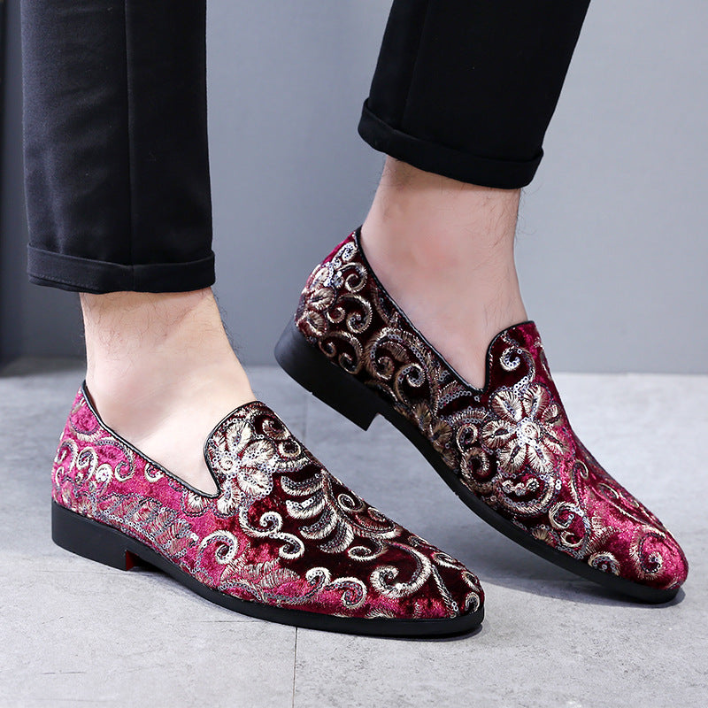 Vintage Embroidered Slip-On Shoes